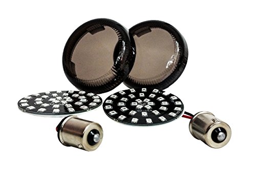 Deuce-Style Single Contact Filament LED Turn Signal Smoke Lens (1156 Bulb, Red LED) - Thumbnail 7