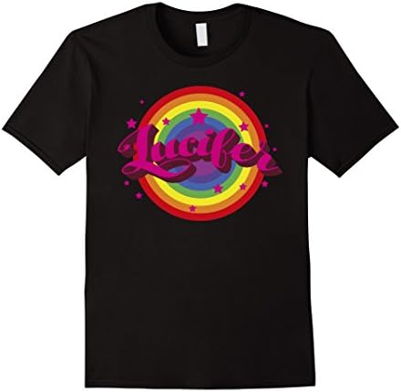 Men's Lucifer Rainbow T Shirt XL Black