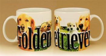 golden retriever coffee mug
