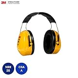 3M Peltor Optime 98 Over the Head Earmuff, Hearing Protection, Ear Protectors, NRR 26 dB, Ideal for heavy equipment operations