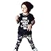 DIGOOD 0-3 Years Old Baby, Toddler Baby Boys Letter T-Shirt Tops+Camouflage Pants 2Pcs Cool Outfits