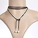 Mother's Day Gift- 3PCs Vintage Black Long Velvet Tassel Choker Necklace for Girls Adjustable