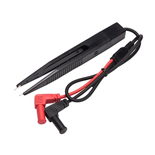 uxcell 1 Pair AC30V/DC60V 2A SMD Chip Test Clip Meter Lead Probe Multimeter Tweezer Capacitor Resistance