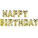 Cute Gold Alphabet Letters Balloons Happy Birthday Party Decoration Aluminum Foil Membrane Ballon