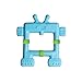 Innobaby Original Teethin' Smart EZ Grip Robot Teether and Sensory Toy for Babies and Toddlers. BPA Free Teether,Blue