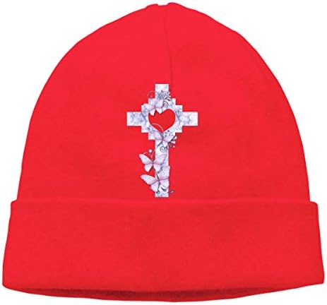 Christian Cross Mens Beanie Cap Skull Cap Winter Warm Knitting Hats.