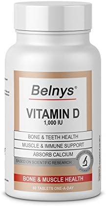 Belnys – Vitamin D 1,000 IU – Muscle &amp; Immune Support – High Potency Supplement (60 tabs)