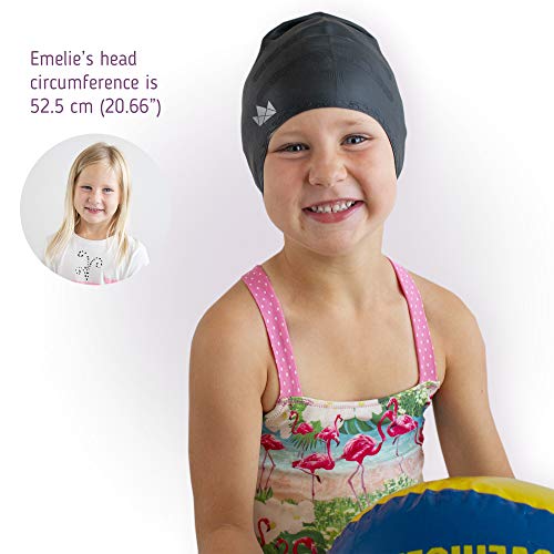 The Friendly Swede Silicone Swim Cap for Long Hair, Durable Swim Caps for Women Swimming, Swimming Cap for Women, Swim Cap for Men, Swim Cap for Women, Long Hair Swim Cap - Hot Pink / Purple (2 Pack)