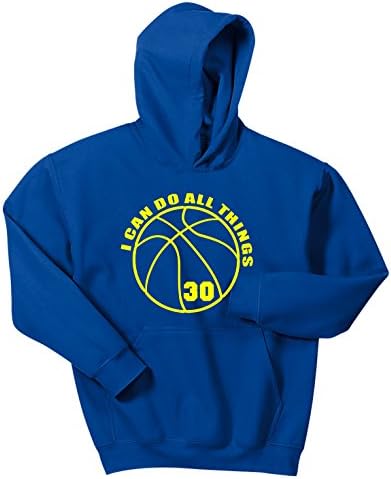 $5 SALE Curry I Can Do All Things Boys Youth Jacket Sweatshirt Basketball Shirt Long Sleeve T Shirt (X Large, Hoodie)