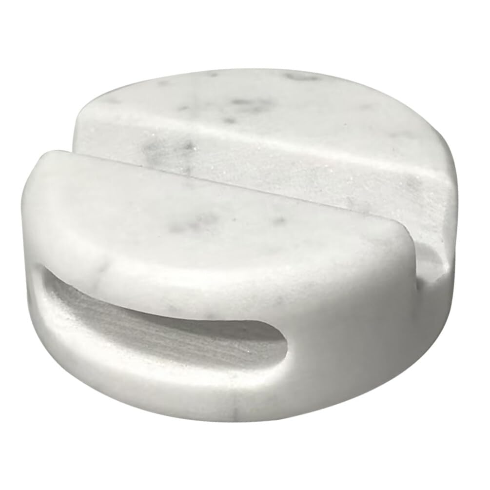 HOMSFOU Marble Phone Stand Holder Lightweight Natural Stone Mobile Tablet Holder Desk Support for Home Office Use