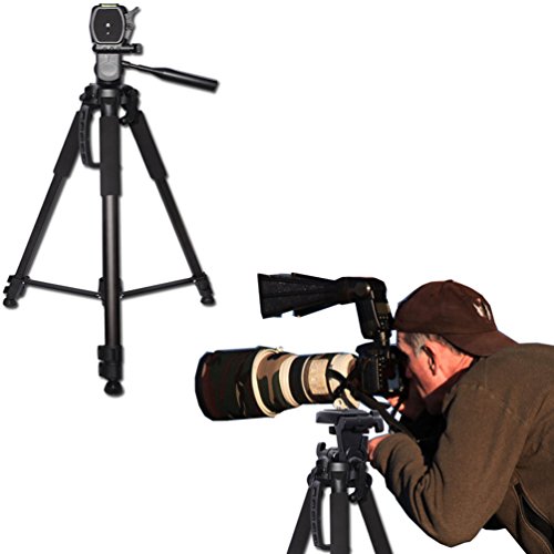 Durable Pro Grade 75 inch Tripod + 72 inch Pro Monopod W/ Convenient Backpack style Carrying Case for Nikon D500, D7200, D7100, D750, D5300, D5200, D5100, D3300, D3200, D3100 D810A, D810, D800, D610, D600, D4S, D3s, D3x DSLR Cameras