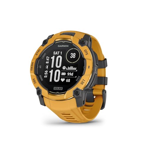 Garmin Instinct 3 50mm SOLAR – GPS-Multisport-Smartwatch, 1,1" Display, bis zu 40 Tage Akkulaufzeit, 80+ Sport-Apps, Navigationsfunktion, smarte Featu