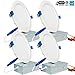 SAATLY 13W 6 inch LED Recessed Lighting, Ultra Thin Ceiling Downlight with Junction Box, 5000K Daylight Dimmable, 850lm 110W Eqv. ETL & Energy Star Certified, Pack of 4