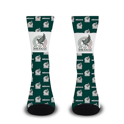 For Bare Feet MEXICO NATIONAL FOOTBALL TEAM Montage Banner Crew Sock Team Color…