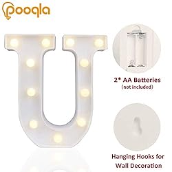 Pooqla LED Marquee Letter Lights Sign, Light Up