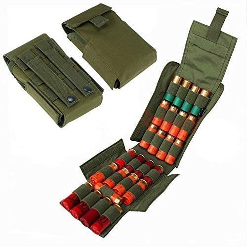 Tactical 25 Rounds Shotshell Pouch Holder Compact Foldable Shotgun Reload Ammo Mag Bag