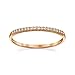 Tesori & Co 10k Yellow or White or Rose Gold Lightweight Dainty CZ Wedding Stackable Band