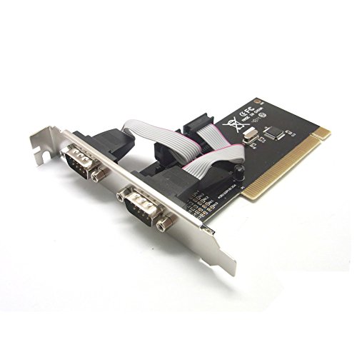 Sienoc 2 Dual RS-232 RS232 DB9 9 Pin Serial Port to PCI I/O Controller Card Adapter with WCH351 Chipset - Thumbnail 5