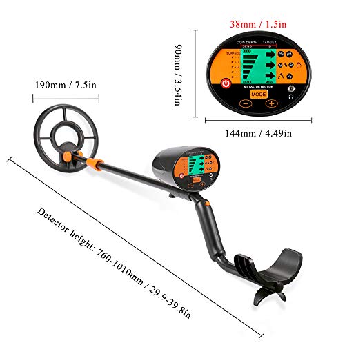 VISLONE Metal Detector High Sensitivity Handheld Underground Metal Detector Digital Display Underground Gold Silver Copper Diamond Detecto Metal Search Instrument Kit with Headphone - Thumbnail 3