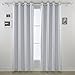 Deconovo Greyish White Blackout Curtains 95 Inch Length Grommet Thermal Insulated Drapes and Curtains for Living Room 2 Panels 52x95 Inch