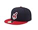 MLB Cleveland Indians Men's Home Authentic Collection On Field 59FIFTY Fitted Cap, 734, Navy