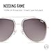 Quay Australia NEEDING FAME Women's Sunglasses Bold Aviator - Clear/Brown