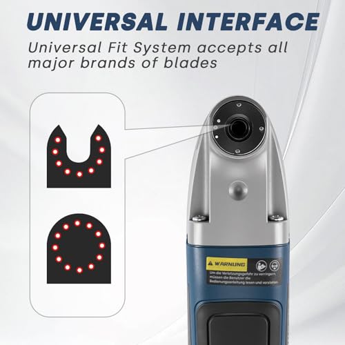 Enventor Oscillating Multitool 200W, 22000 RPM, 3° Oscillation Angle, Multifunction Tool Includes 1 Scraper, 1 Saw Blade and 16 Sandpaper for Cutting, Carving and Polishing