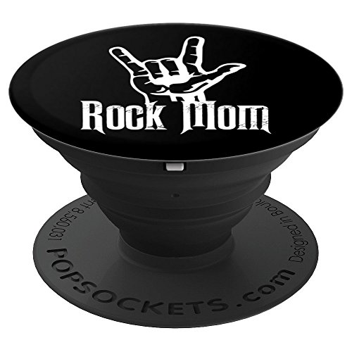 Rock Mom Rock n Roll Rockstar Hand Horn Sign Pop Out Mount PopSockets PopGrip: Swappable Grip for Phones & Tablets