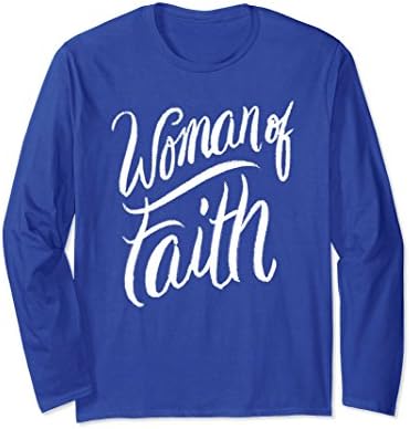 Unisex Woman of Faith - Proud Christian Girl Faith Shirt Medium Royal Blue