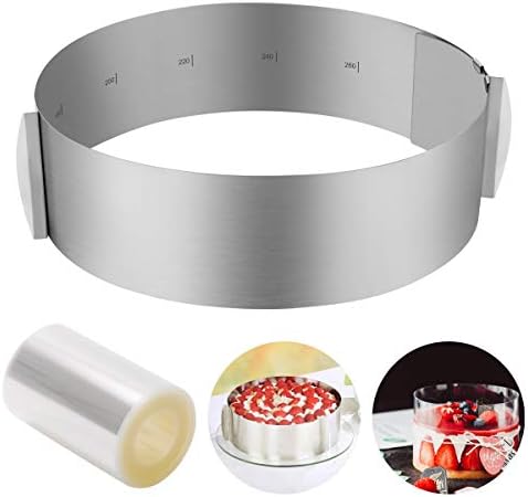 ZITFRI Cercle a Patisserie Reglable Cercle Gateau Extensible Ø 16-30cm Cercle Entremet Rond INOX Moule Fraisier Mousse Dessert avec Collier à Gâteau - Cuisine A Vivre ZITFRI Cercle a Patisserie Reglable Cercle Gateau Extensible Ø 16-30cm Cercle Entremet Rond INOX Moule Fraisier Mousse Dessert avec Collier à Gâteau