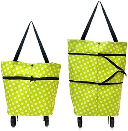 Valam Enterprise Lightweight Shopping Trolley Wheel Folding Travel Luggage Bag(Assort Color & Design)