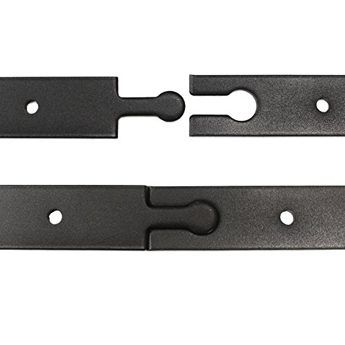 EDIORS 6FT Black Country Antique Steel Interior Sliding European Barn Wood Door Hardware Set