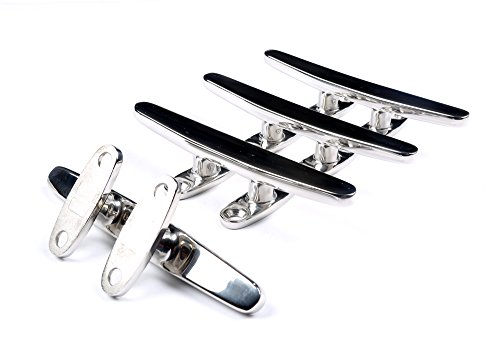 Thorn Dock Cleat Marine Boat Open Base Flat Top 6" Heavy Duty Stainless Steel (4 PCS)