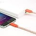 iPhone 5S Charger, 6 Ft iPhone 6S Charger F-color Apple Certified Nylon Braided Lightning to USB Cable for iPhone 6S 6 Plus 5S 5C 5 iPhone SE, iPad Air 2 Mini 2 3 4 iPad Pro iPod Touch 5 Orange