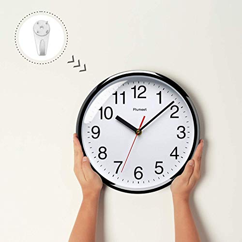 Jomparis Orologio Da Muro Silenzioso Con Numeri Grandi - Design Moderno Nero Per Cucina E Camera - 4