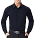 PJ PAUL JONES Men's Long Sleeve Casual Designer Shirts Plus Size Dress Shirts Big and Tall (Blue,2XL)