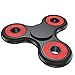 Fidget Spinner by Salient Spinners – 2 minute spin! – Prime Shipping! Black Spinner w/ Red Ceramic Bearing – Quieter & Longer Lasting than Other Hand Toy Tri Figit Spinners, ADHD Stress Reducer Figets