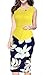 HOMEYEE Women's Elegant Chic Bodycon Formal Dress B288 (M, Yellow)