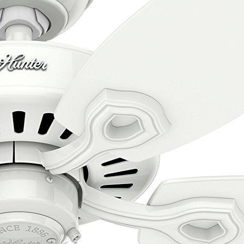 Hunter Indoor Ceiling Fan, with pull chain control - Builder Elite 52 inch, White, 53240
