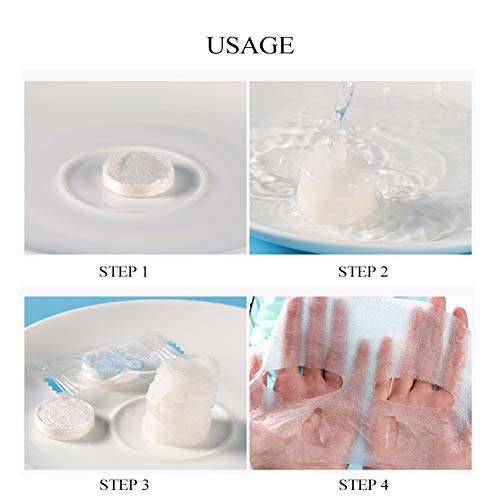 Compressed Facial Mask, Spdoo 24Pcs Ultra-Thin Disposable Moisturizing Compressed Cotton Silk Facial Face Mask Sheet Paper Diy Natural Skin Care