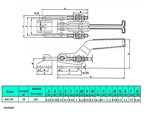 image for Accessbuy 4PCS Toggle Clamp Steel latch 360 lbs Toggle Clamp Latch Ver