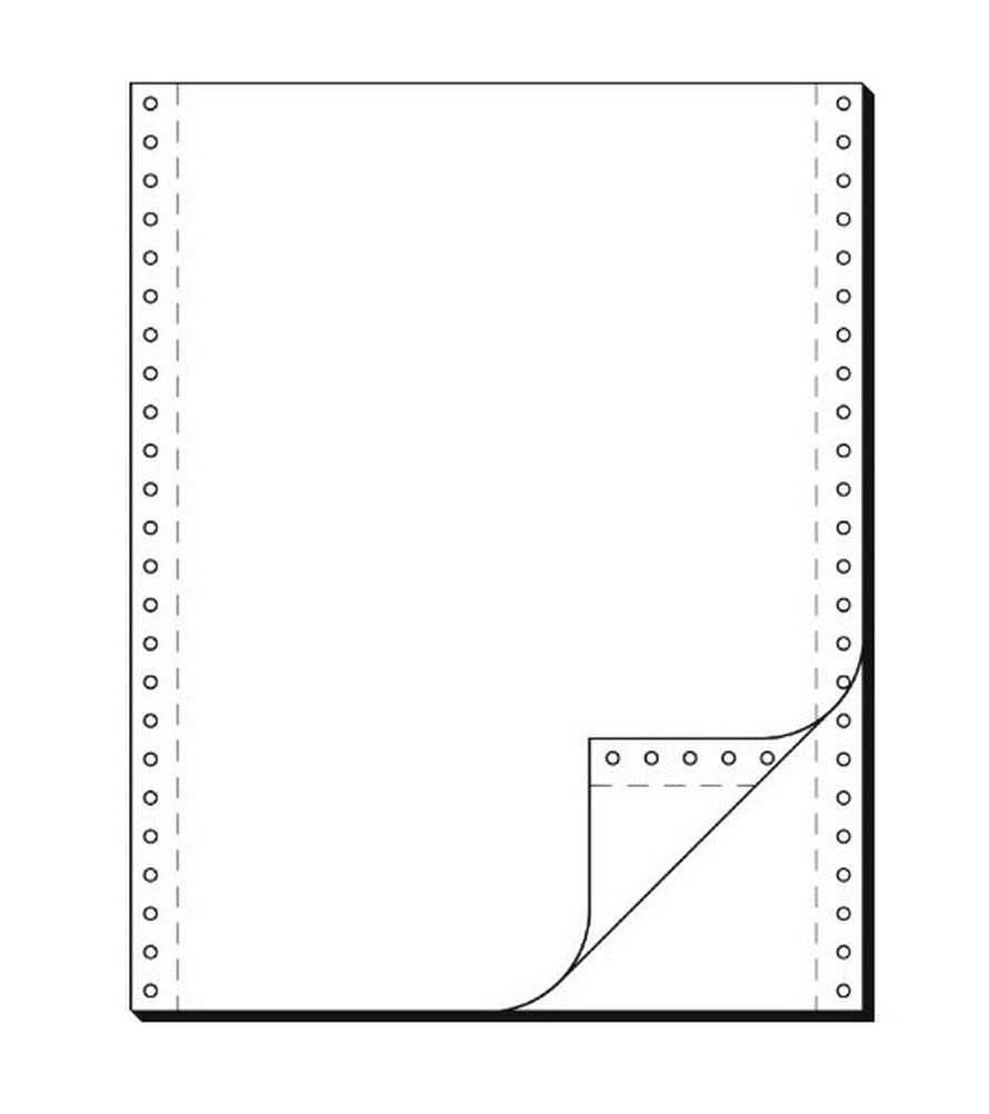 SIGEL 32242 Listing Paper, 12" x 240 mm, 2-part, 60/57 gsm, vp's, blank, 1000 sets