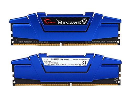 G.SKILL Ripjaws V Series 16GB (2 x 8GB) 288-Pin SDRAM DDR4 2666 (PC4 21300) Memory F4-2666C15D-16GVB