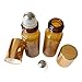Zhiliusha 5ml Roll on Glass Bottle-Set of 12 Essential Oil Roller Bottles with Stainless Steel Roller Balls, Golden Plastic Caps and Plastic Droppers for Perfume, Aromatherapy & Essential Oils