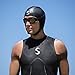 Synergy Swim Cap - Neoprene Smoothskin Swim Hood (Black, L/XL)