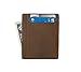 Andar Leather Slim Wallet with ID Window, Minimalist Front Pocket RFID Blocking Card Holder Made of Full Grain Leather - The Freeman (Saddle Brown)