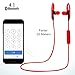 10M Wireless Bluetooth 4.0 Sweatproof Sports Earphone Cancelling Noise ,Toolisi Stereo Bass In-ear Earbuds w/ Microphone Stable Bluetooth Connect Headset 6Hour Working Time for Phones Running Gym -Red