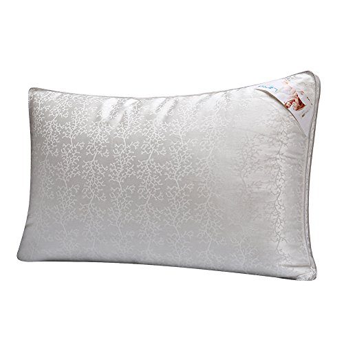 Bed Pillow Queen, Larnn Bedding Pillow, Dust and Mite Repellent Filler with Medium Firmness, Soft Tencel Shell Fabric Pillow