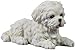 4.5 Inch Maltese Puppy Lying Down Decorative Statue Figurine, White