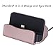 iMoreGro Phone Dock Charging Stand Dock Station Compatible with Phone XS/X/8/8 Plus/7/7Plus/6/6 Plus/6s/6s Plus/5/SE(Rose Gold)